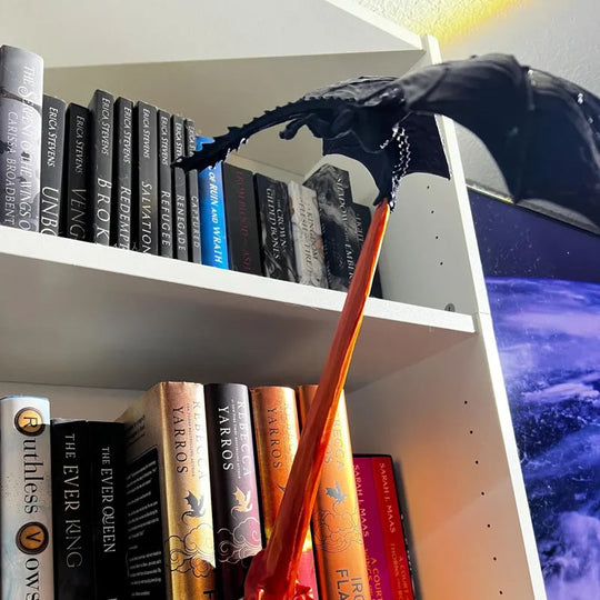 🔥 50% OFF – LIMITED TIME 🐉 Dragon Flame Book Nook – Flying Dragon Bookshelf Ornament for Book Lovers