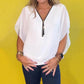 🔥Summer Hot Sale-49% Off🩷Women's Chiffon Zip-up Neck Casual Top
