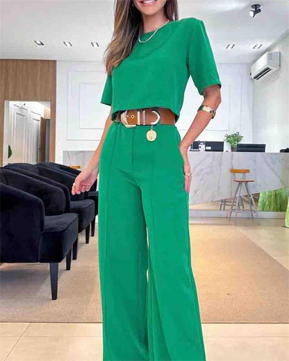 Temperament Solid Color Causal Suit