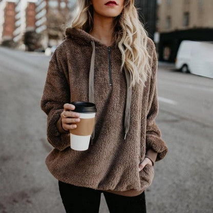 Fashion Warm Casual Loose Hooded Sweatshirt