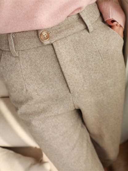 Herringbone Pencil Pants