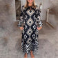 Women’s Bohemian Casual Printed Long-sleeve Dress