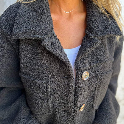 🍂Fall Specials🍂Women's Warm Lapel Cropped Jacket