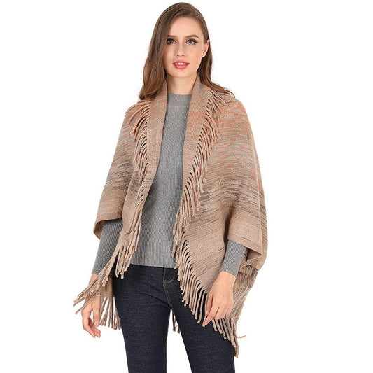 buy 2 free shipping-Knitted Tassel Shawl Wrap