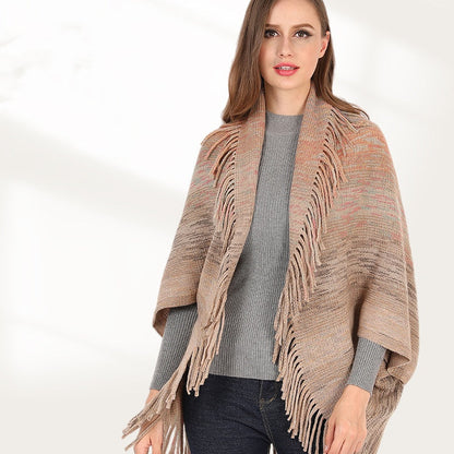 buy 2 free shipping-Knitted Tassel Shawl Wrap