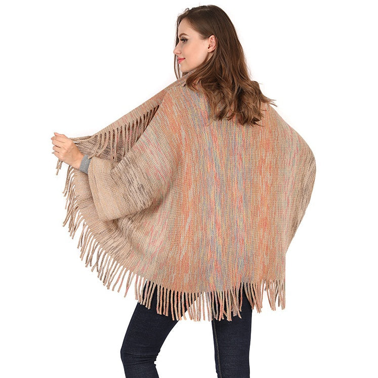 buy 2 free shipping-Knitted Tassel Shawl Wrap