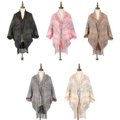 buy 2 free shipping-Knitted Tassel Shawl Wrap