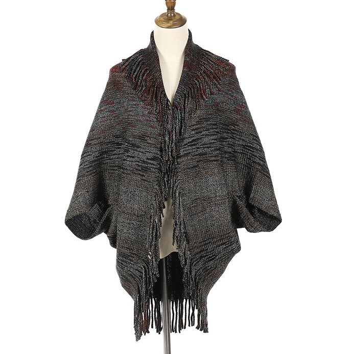 buy 2 free shipping-Knitted Tassel Shawl Wrap