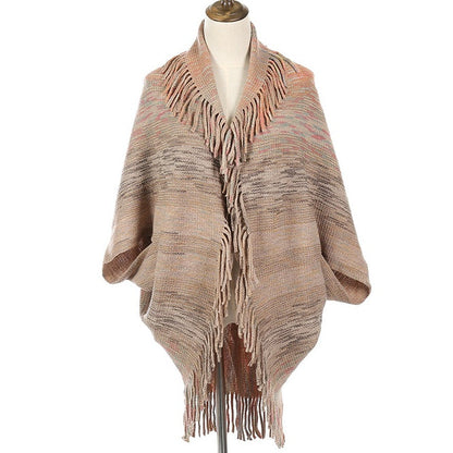 buy 2 free shipping-Knitted Tassel Shawl Wrap