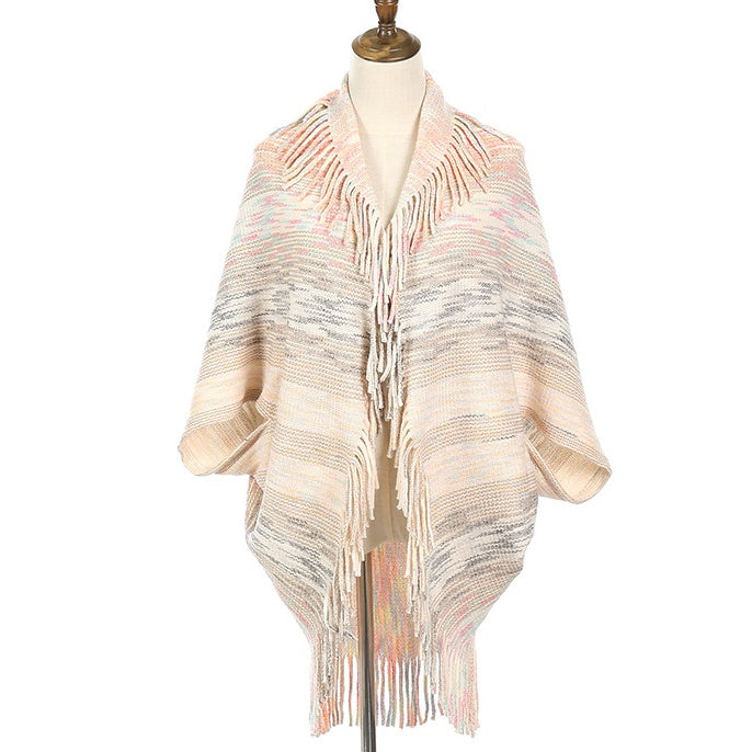 buy 2 free shipping-Knitted Tassel Shawl Wrap