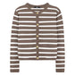 Trendy Striped Cardigan Sweater with Pockets