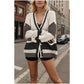 Colorblock Knit Cardigan Sweater