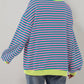 🔥2024 HOT SALE🔥Women's Oversized Striped Long Sleeve Pullover