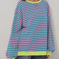 🔥2024 HOT SALE🔥Women's Oversized Striped Long Sleeve Pullover
