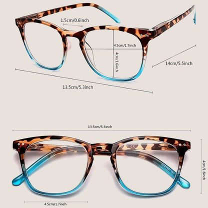 Women's Sexy Leopard Print Anti-Blue Light Gradient Reading Glasses