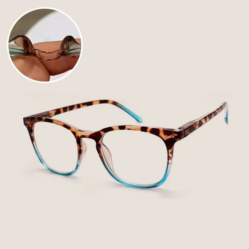 Women's Sexy Leopard Print Anti-Blue Light Gradient Reading Glasses