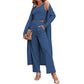 Women’s Solid Color Casual 3-Piece Set