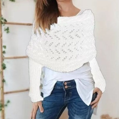 💥Women’s Knitted Cut-Out Shawl Poncho Wrap