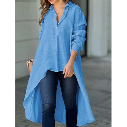 Women's Elegant Long Lapel Shirt