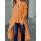 Women's Elegant Long Lapel Shirt