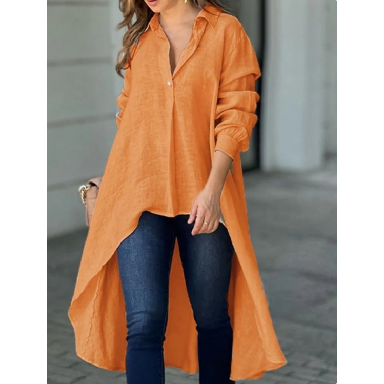 Women's Elegant Long Lapel Shirt