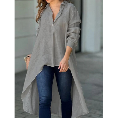 Women's Elegant Long Lapel Shirt