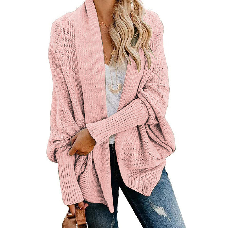 Batwing Cable Knitted Slouchy Oversized Cardigan Sweater