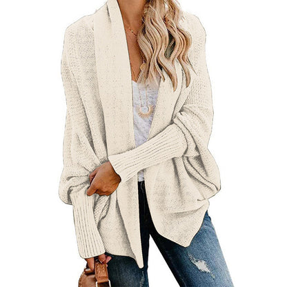 Batwing Cable Knitted Slouchy Oversized Cardigan Sweater