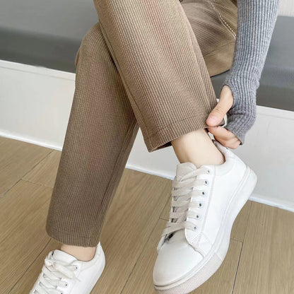 Women's Casual Straight-Leg Drawstring Pants with Pockets