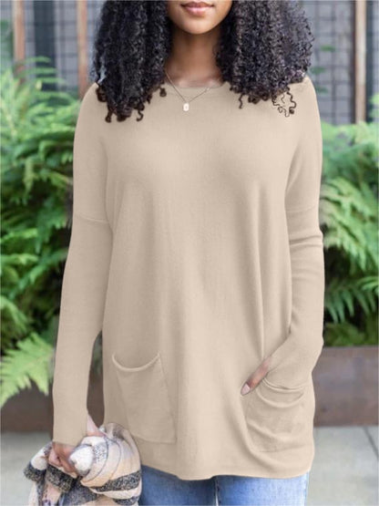 💥HOT SALE 49% OFF💥LONG SLEEVE THUMBHOLE SWEATER POCKET TUNIC💥