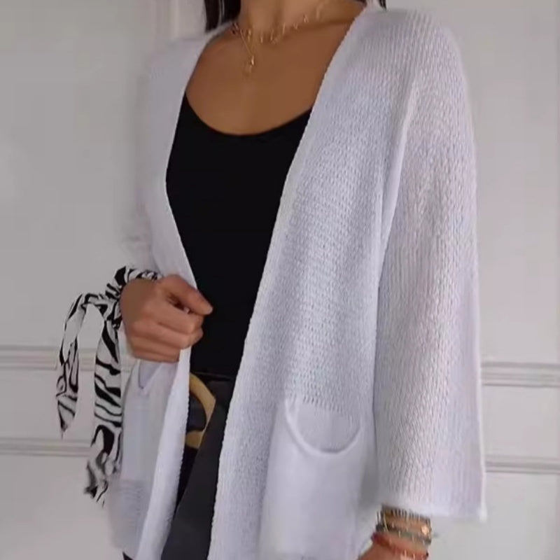 Women's Casual Knitted Open Front Coat