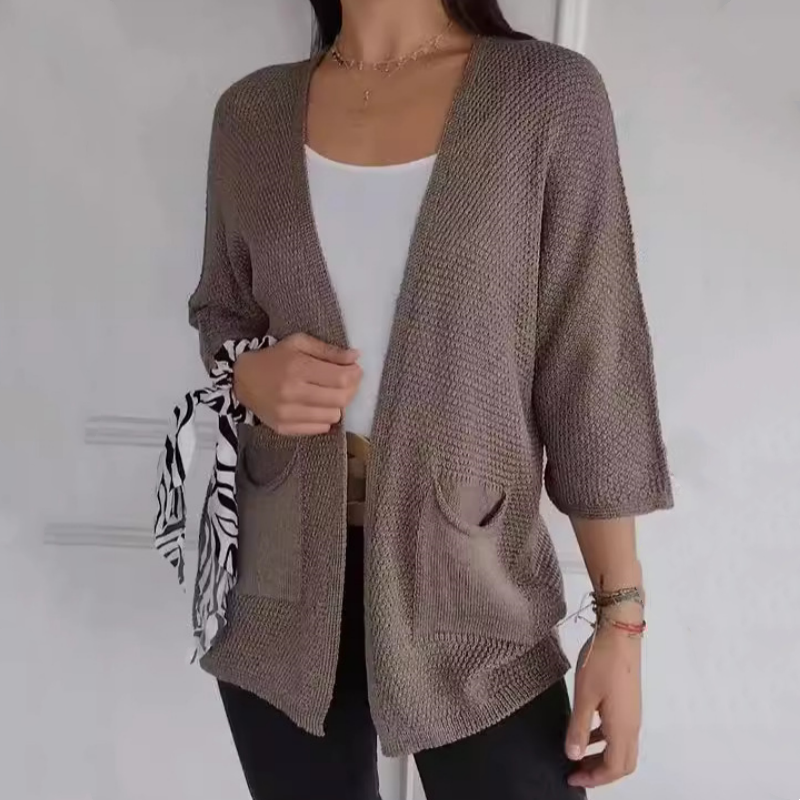 Women's Casual Knitted Open Front Coat