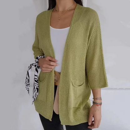 Women's Casual Knitted Open Front Coat