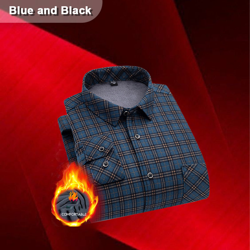 🔥Men’s Lined Button-Down Plaid Shirt🔥