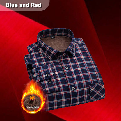 🔥Men’s Lined Button-Down Plaid Shirt🔥