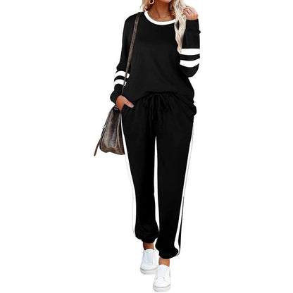 Women’s 2-Piece Crewneck Color-Block Sweatsuit