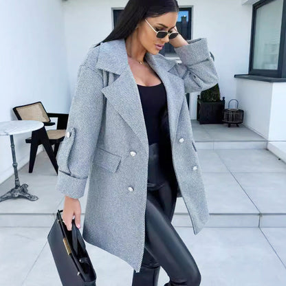 ✨Get 65% off💖Women's Elegant H-Line Wool Coat—Slim, Stylish, and Warm!🧥