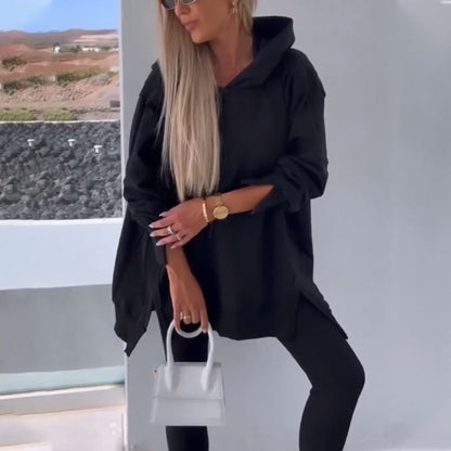 Hooded Sweatshirt & Jogger Leggings 2-Piece Set