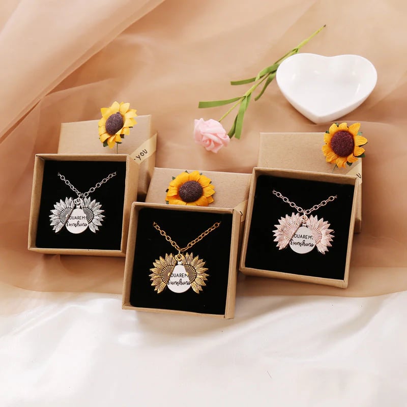 🔥🌞"You Are My Sunshine" Sunflower Necklace With Gift Box🌻