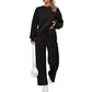 ✨New Arrival✨Round Neck Top Drawstring Pants 2-Piece Set
