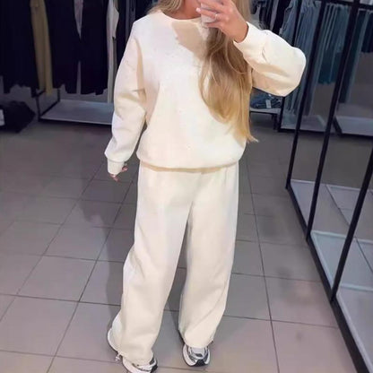 💎Women’s Round-neck Casual Sports Sweatshirt and Jogger Pants 2-piece Set