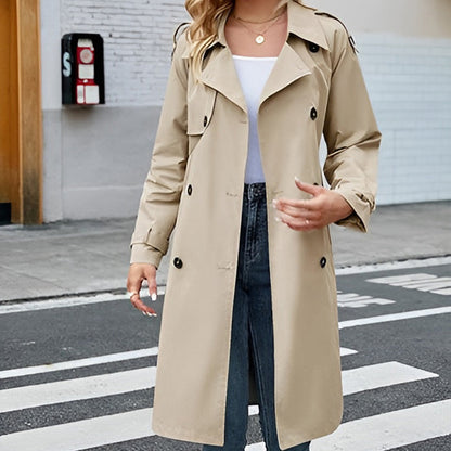 Women's Vintage Long Trench Coat