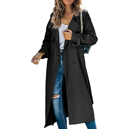 Women's Vintage Long Trench Coat