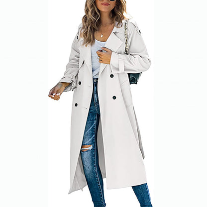 Women's Vintage Long Trench Coat