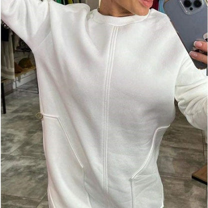 💃Seasonal Specials💃Women's Round Neck Long Sleeve Sweater Dress