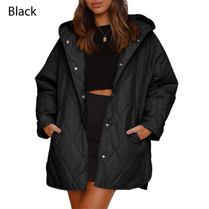 Women's Winter Trendy Lightweight Hooded Quilted Jacket