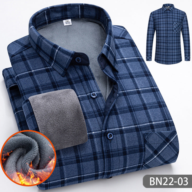 🍂Autumn and winter men's casual thickened warm shirts