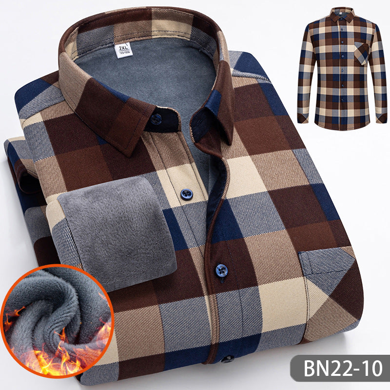 🍂Autumn and winter men's casual thickened warm shirts