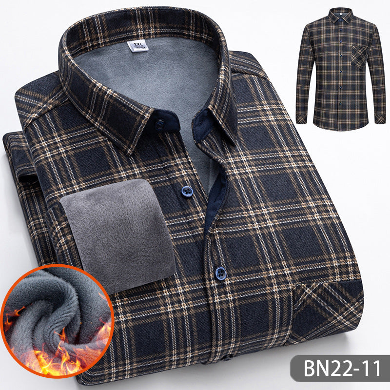 🍂Autumn and winter men's casual thickened warm shirts