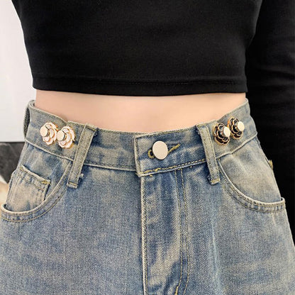 Detachable Camellia Waist Buckles for Loose Jeans